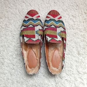 Multicolor slip on shoes with fur from Universal Thread size 11